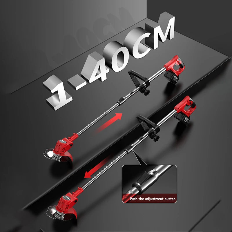 High Power Cordless Electric Grass Trimmer Small Garden Lawn Mower Rechargeable Battery Portable Grass Cutter Machine