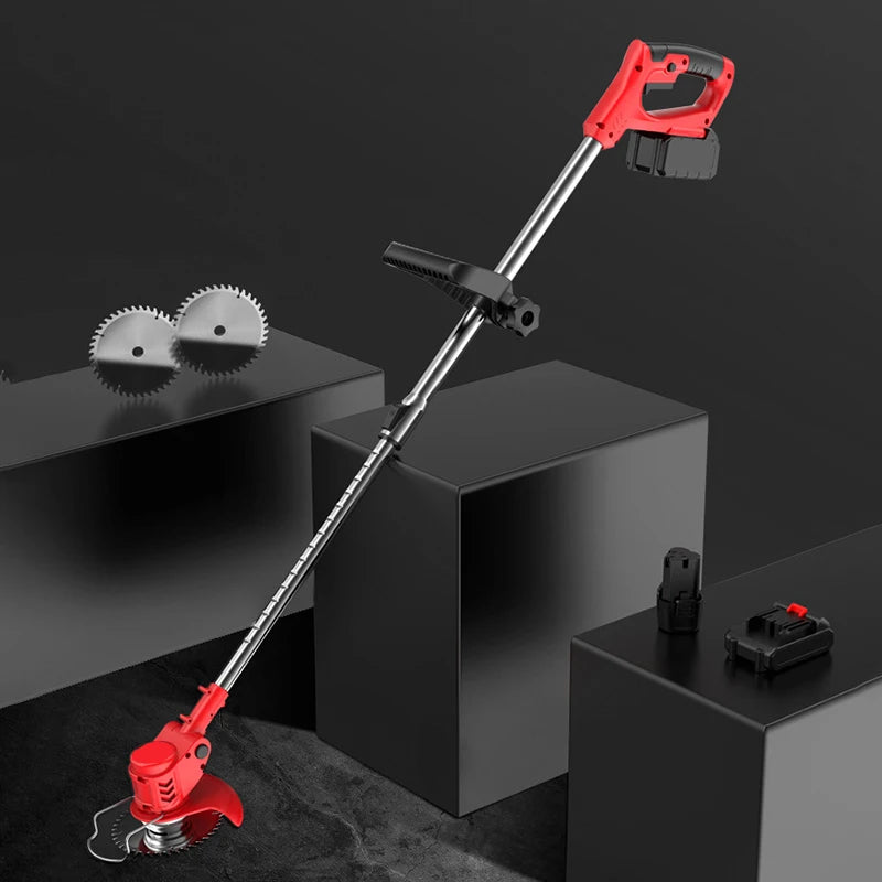 High Power Cordless Electric Grass Trimmer Small Garden Lawn Mower Rechargeable Battery Portable Grass Cutter Machine