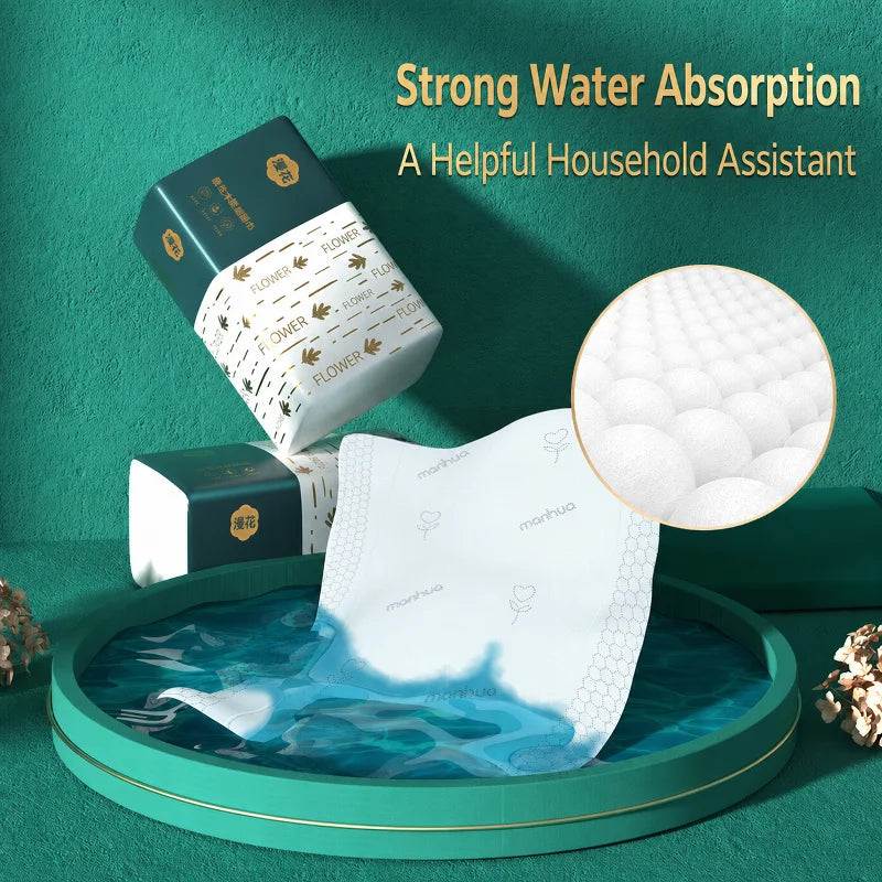 4/12/24Bulk Pack Paper Towels 4-Ply Soft Strong No Fluorescent Virgin Wooden Pulp Facial Tissue Bathroom Office Daily Napkins